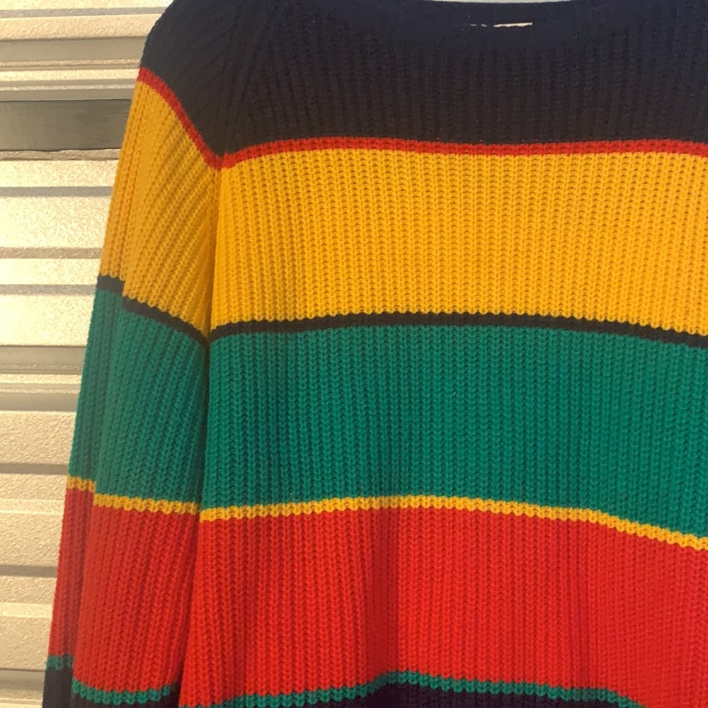 Vintage Classic Fashions Primary Colors Bright Round Neck Sweater - Picture 2 of 5
